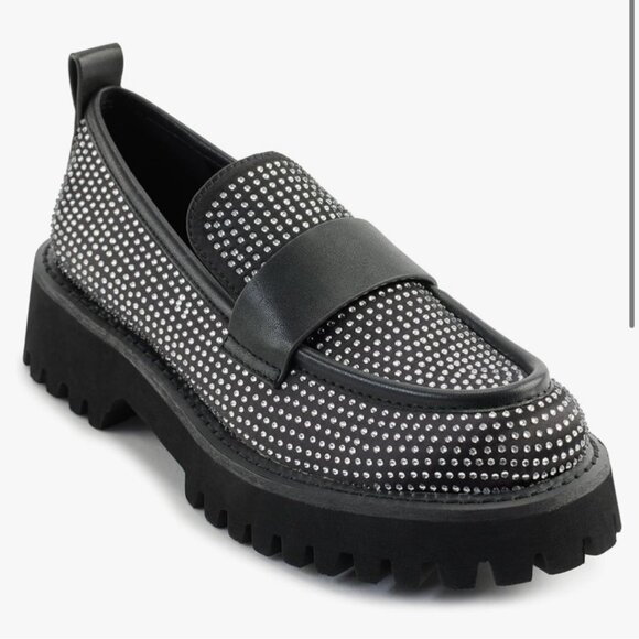 Karl Lagerfeld Grady Embellished Loafer platform Y2K womens sz 8 - Picture 1 of 5